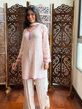 Ethereal Mauve Chikankari Short Kurta